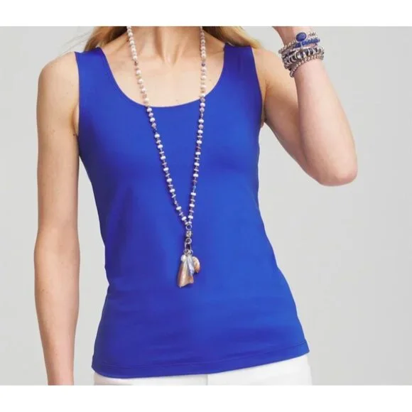 Chico's Tank Top Microfiber Stretch Staple Travel Layering Womens Large 12 - Picture 6 of 8